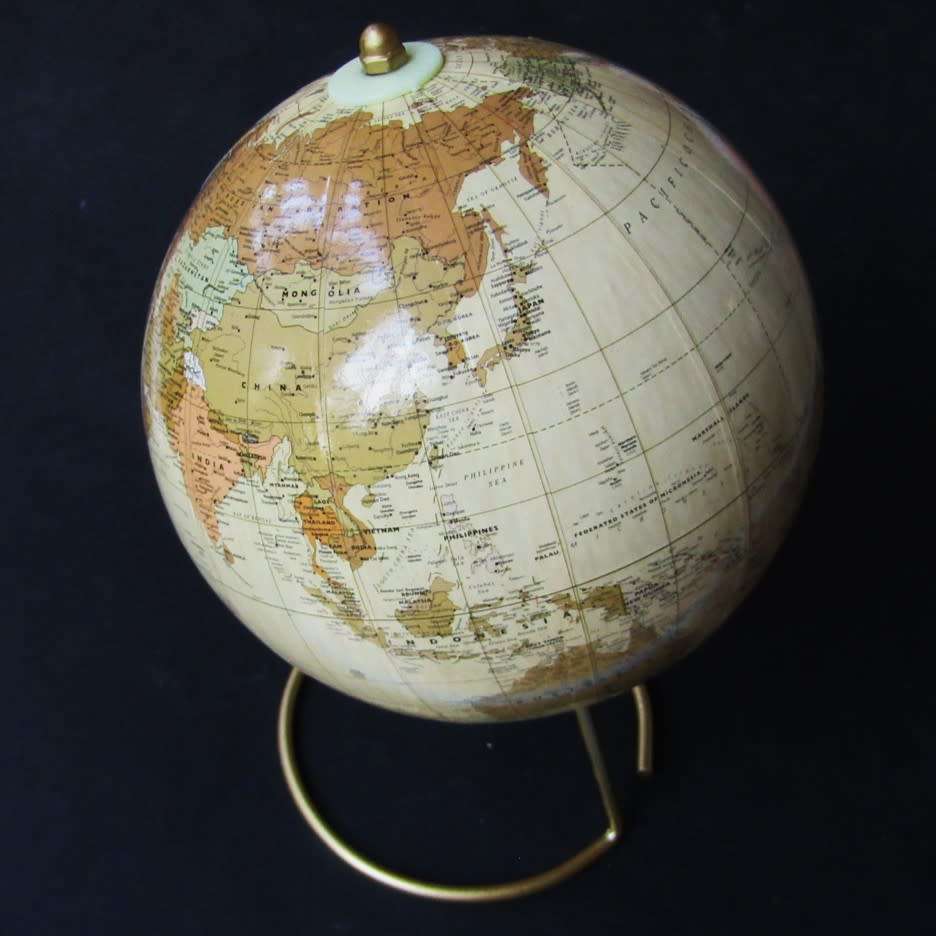 Old Small Desk World Globe