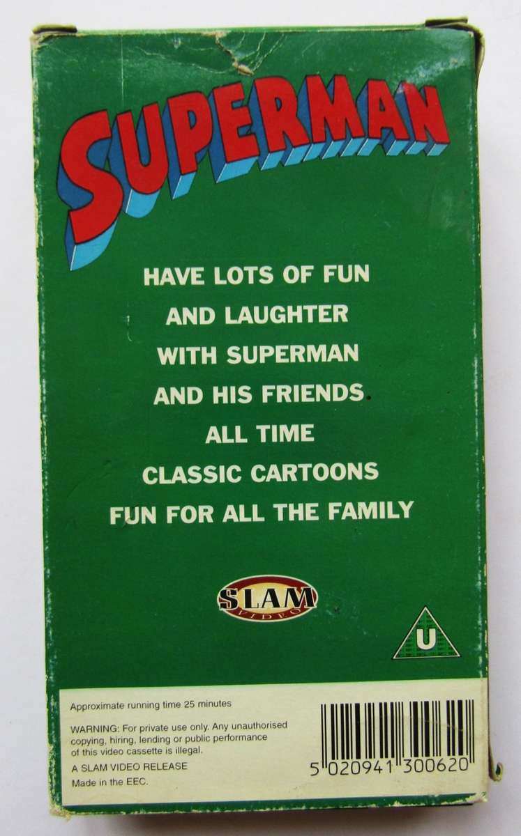 Superman - Cartoon VHS Video Tape