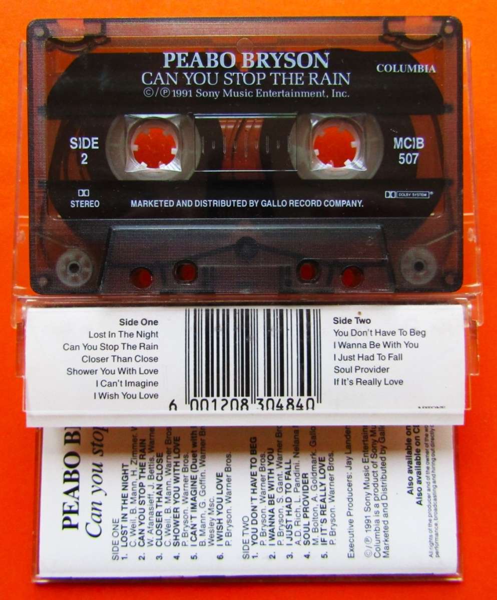 Peabo Bryson - Can You Stop the Rain - Cassette Tape (1991)