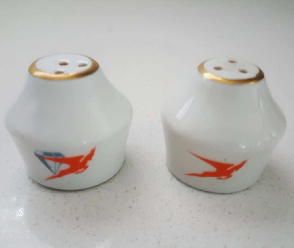 Old SAA Airways Flying Springbok Pepper Pots