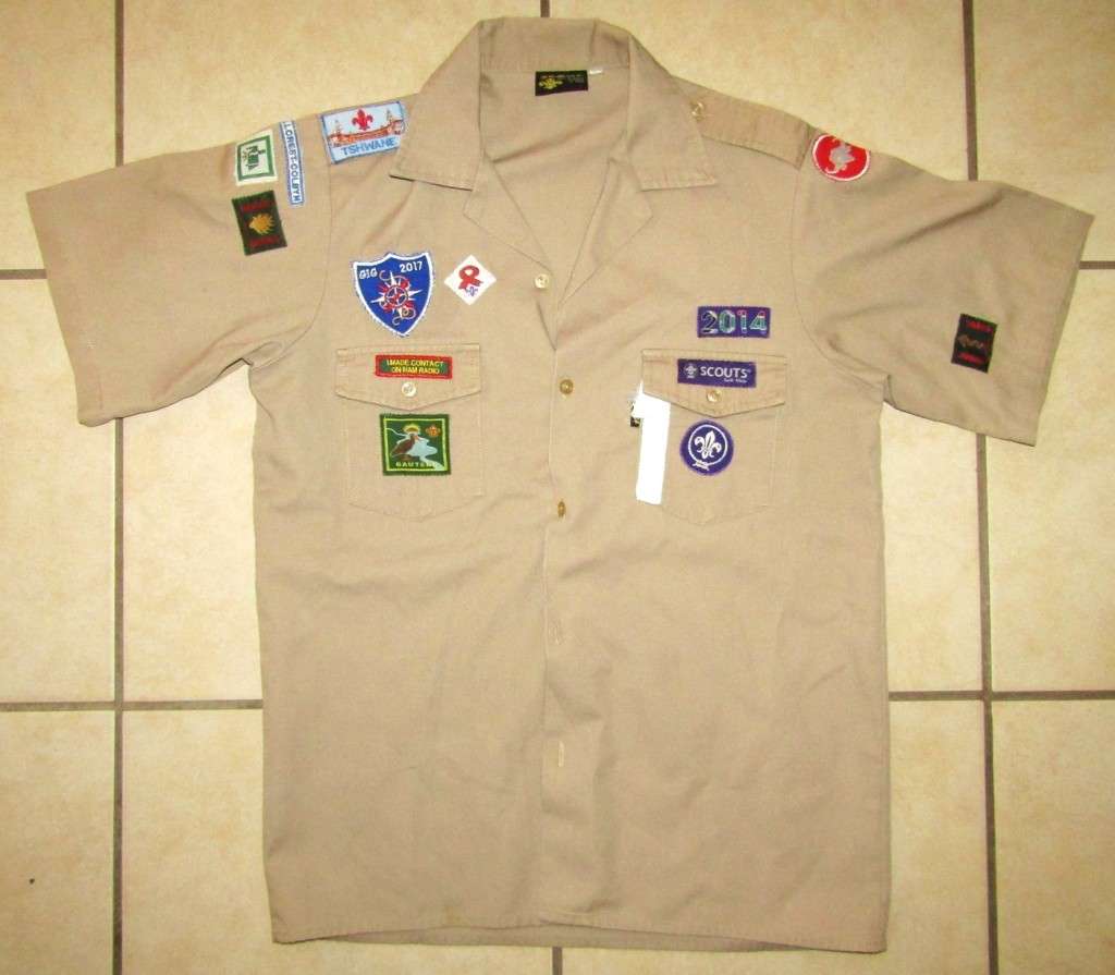SA Boy Scouts Shirt with 13 Patch Badges