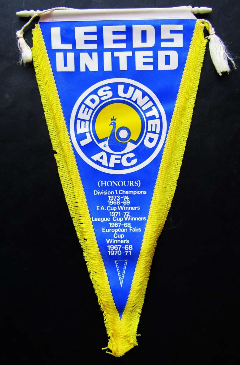 1982 Leeds United Football Club Pennant Flag