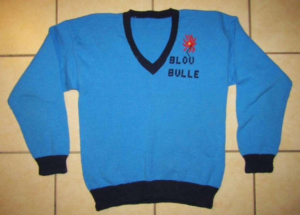 Old Noord Transvaal Blou Bulle Rugby Pullover Jersey - Large Size