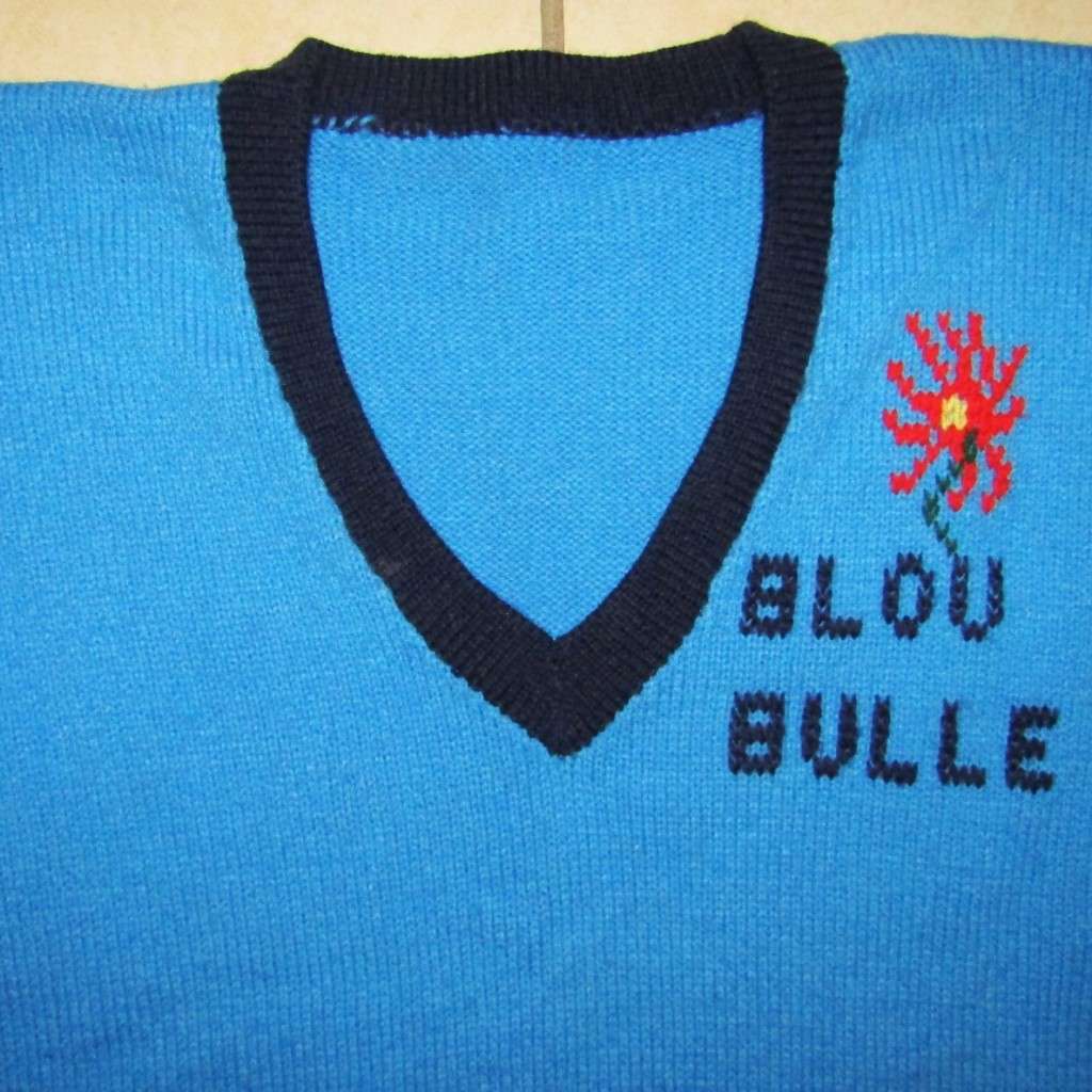 Old Noord Transvaal Blou Bulle Rugby Pullover Jersey - Large Size