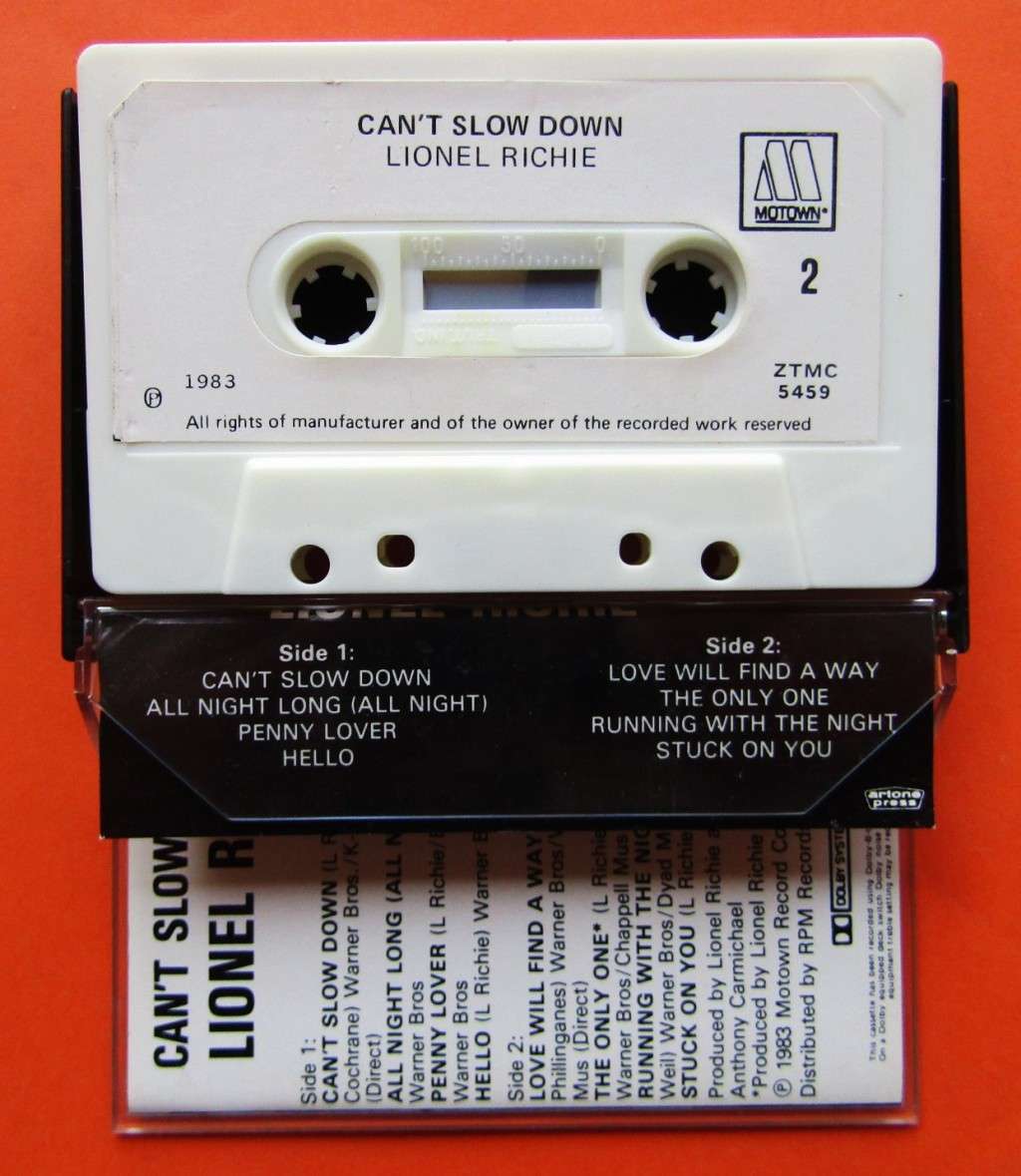Lionel Richie - Can`t Slow Down - Cassette Tape (1983)