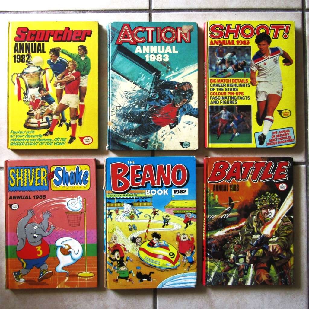 Lot of 6 Boys Annuals from the 80`s