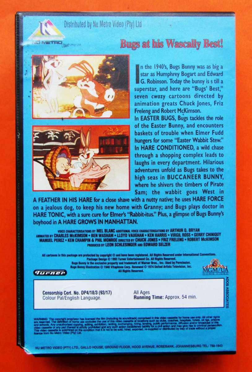Starring Bugs Bunny - VHS Video Tape (1993)