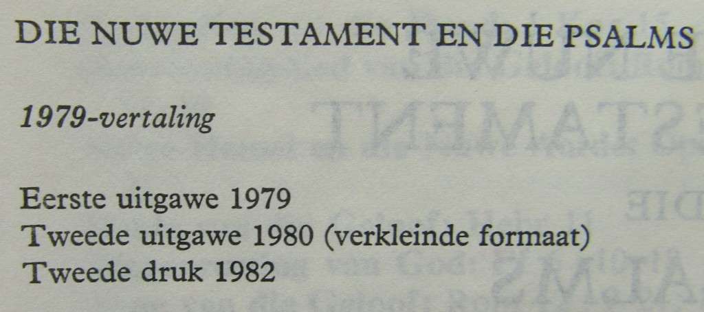 1982 SADF Afrikaans Pocket Bible