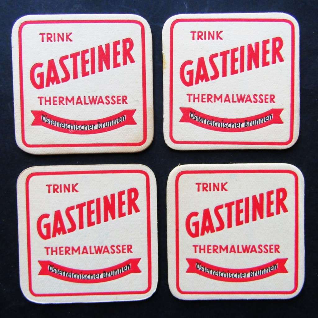 4 Old Austria Gasteiner Bar Coasters