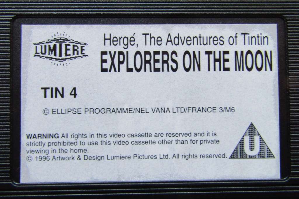 TinTin - Explorers on the Moon - VHS Video Tape (1996)