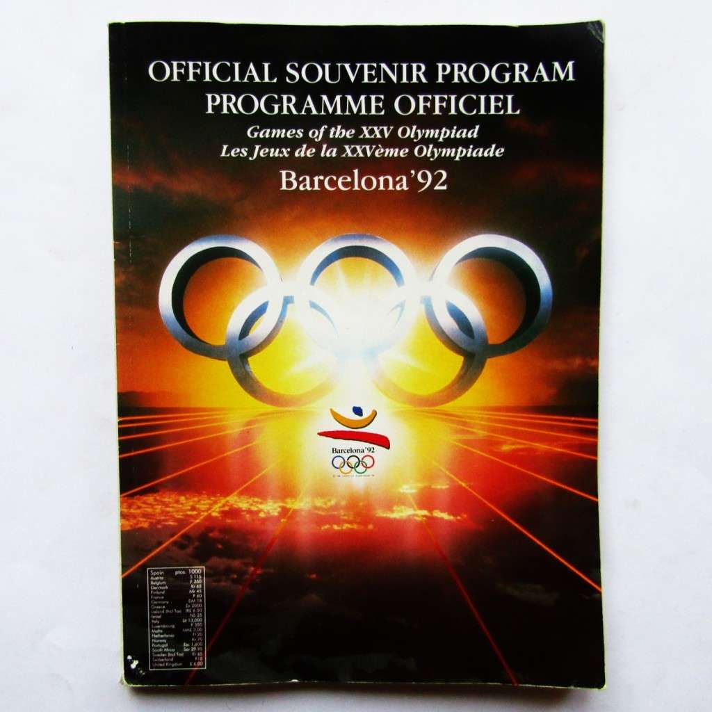 1992 Barcelona Olympic Games Coca Cola Back Souvenir Program