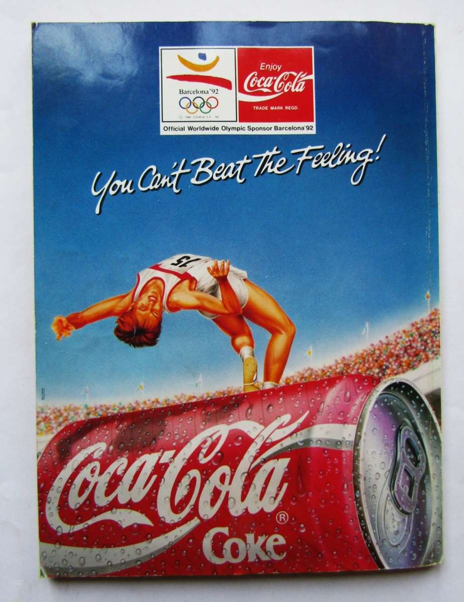 1992 Barcelona Olympic Games Coca Cola Back Souvenir Program