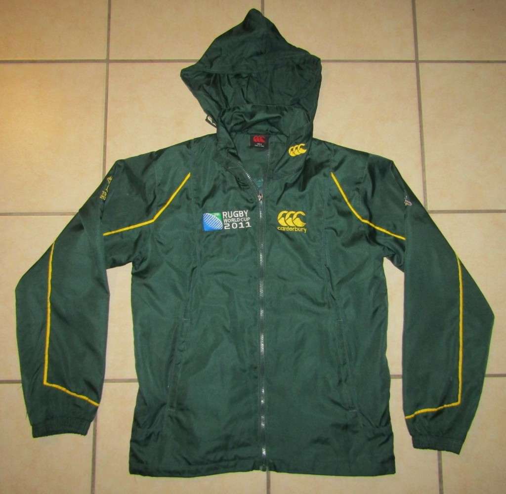 2011 World Cup Springbok Rugby Hooded Jacket