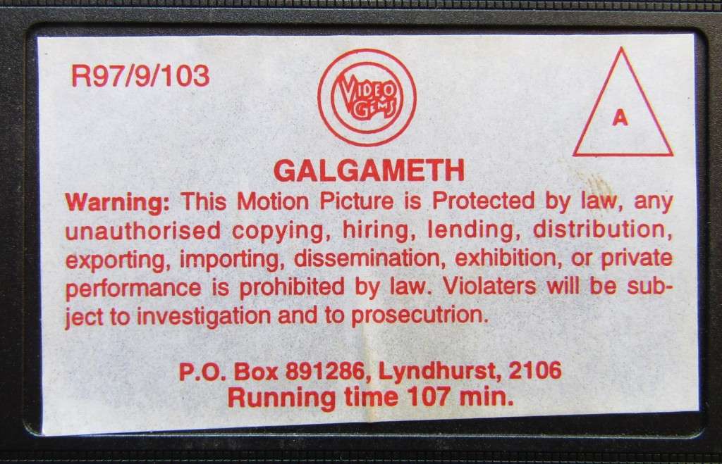 Galgameth - Movie VHS Tape (1997)
