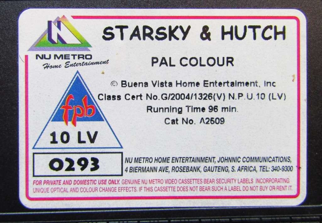 Starsky & Hutch - Ben Stiller - Movie VHS Tape (2004)