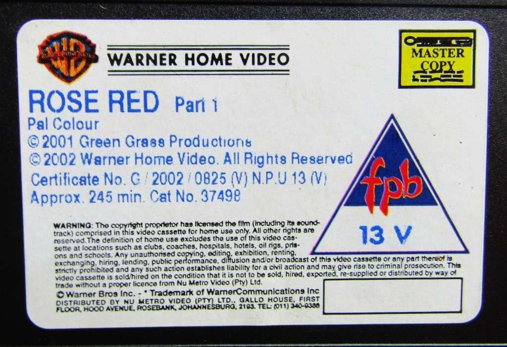 TV Series - Rose Red - Part 1 and 2 - Stephen King Horror VHS Tapes ...