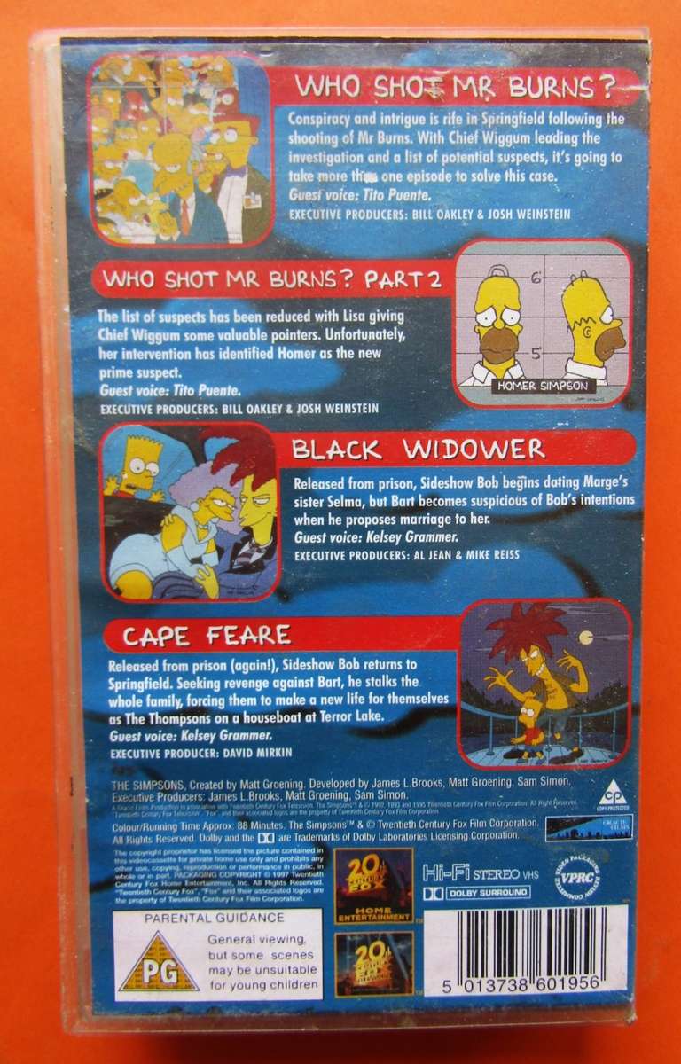The Simpsons Springfield Murder Mysteries - VHS Video Tape (1997)