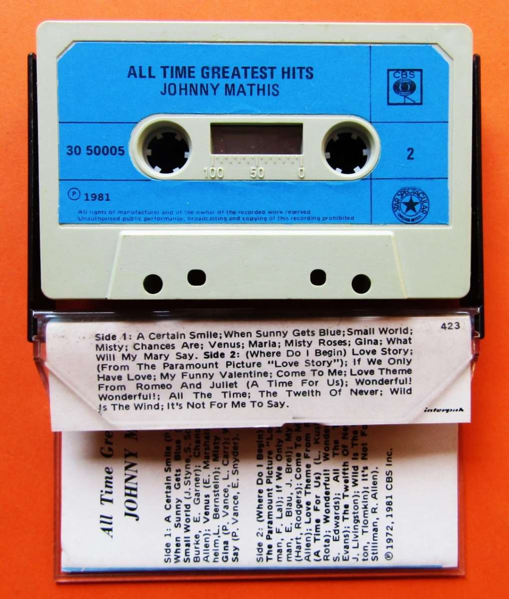 Johnny Mathis - All Time Greatest Hits - Cassette Tape (1981)