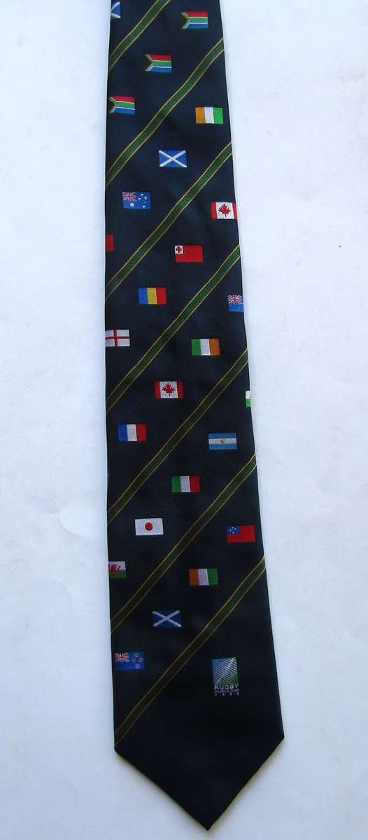 1995 Rugby World Cup Country Flags Neck Tie