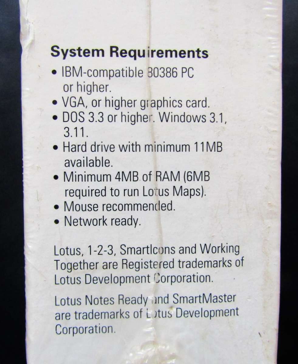 NEW Sealed - Lotus 1-2-3 Release 5 Software Program (1994)