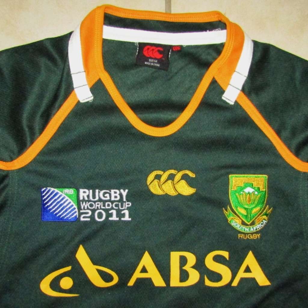 2011 World Cup Springbok Rugby Jersey - Medium Size
