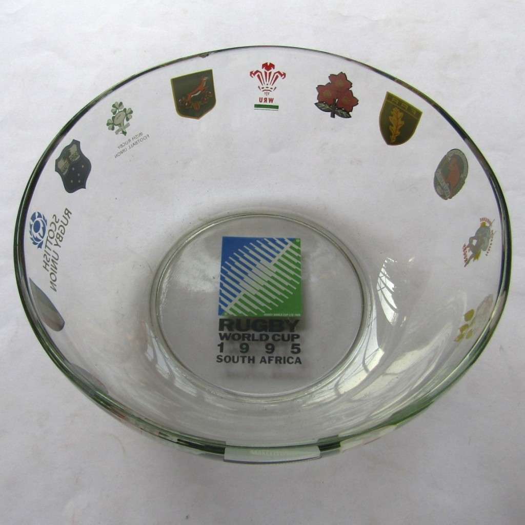 1995 Rugby World Cup Large Glass Bowl