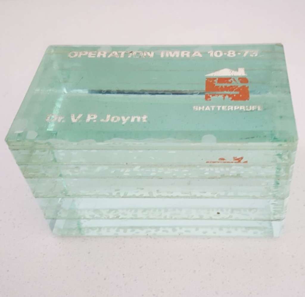 1973 SADF Operation Imra Bullet Proof Glass Memento