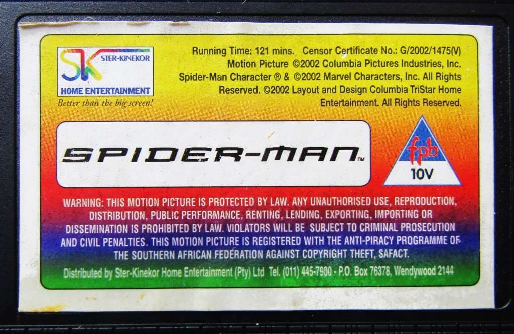 Spider Man - Movie VHS Tape (2002)