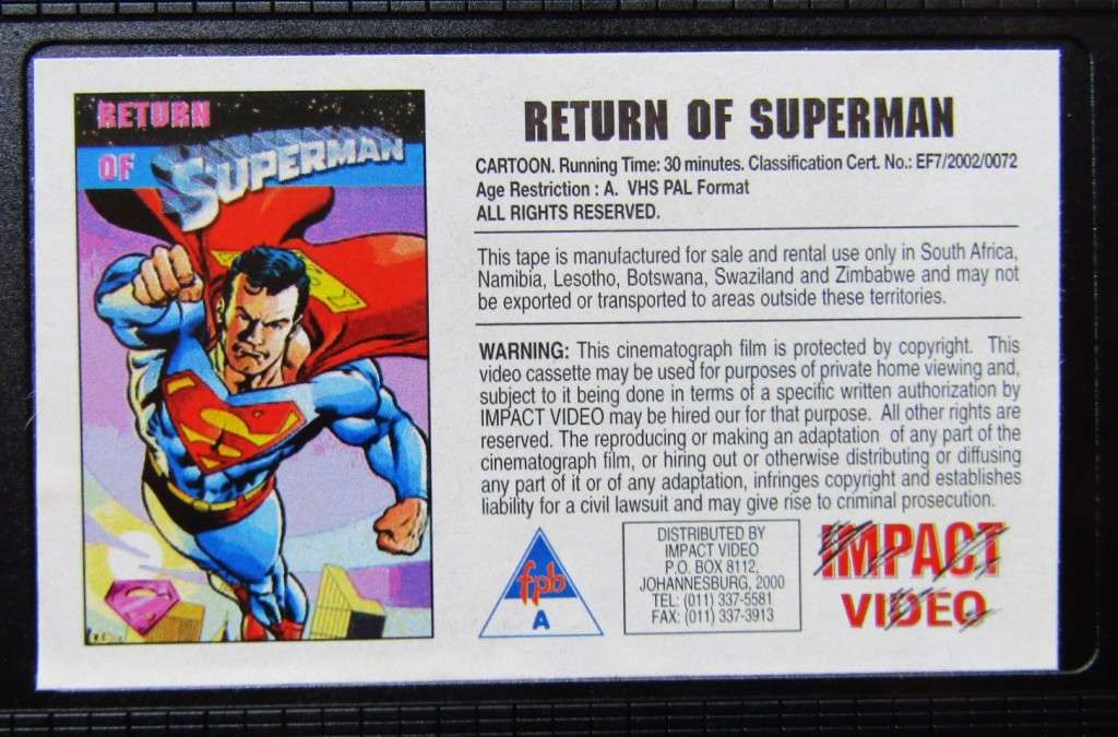 Return of Superman - VHS Video Tape (2002)