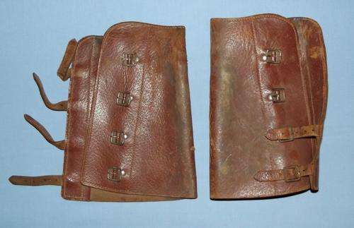 OLD LEATHER MILITARY PUTTEES (BOER WAR ERA)