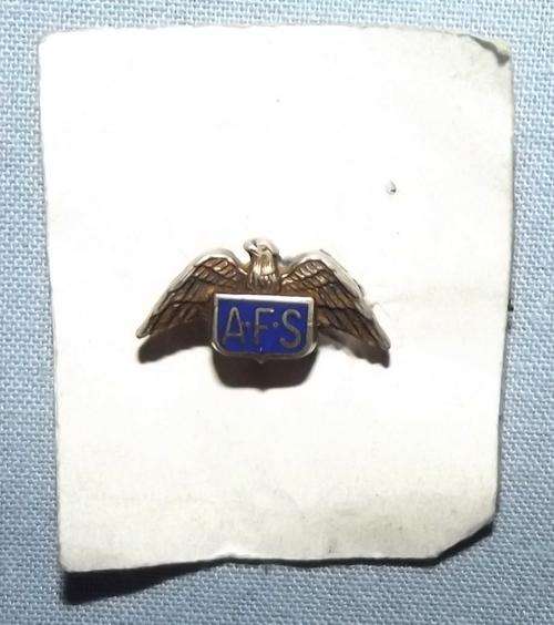 Old British AFS Army Fire Services Metal Lapel Pin Badge