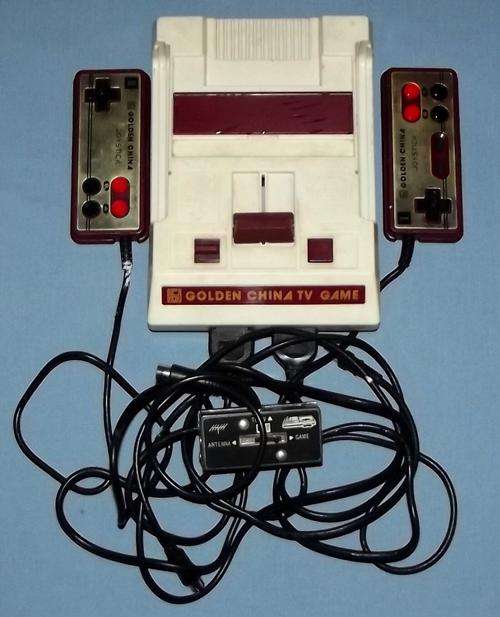 Old Golden China 8 Bit TV Game Console