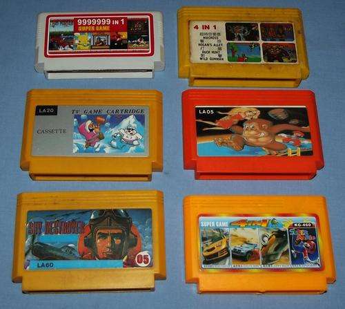 6 Old Nintendo Game Cartridges