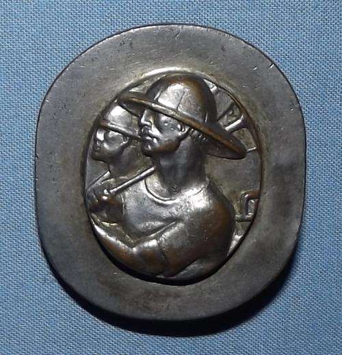 Italian Fascist Colonial Trench Art Metal Buckle Badge