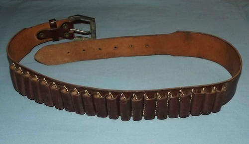 Vintage 20 Pocket El Paso Leather 375 Cal Ammo Belt