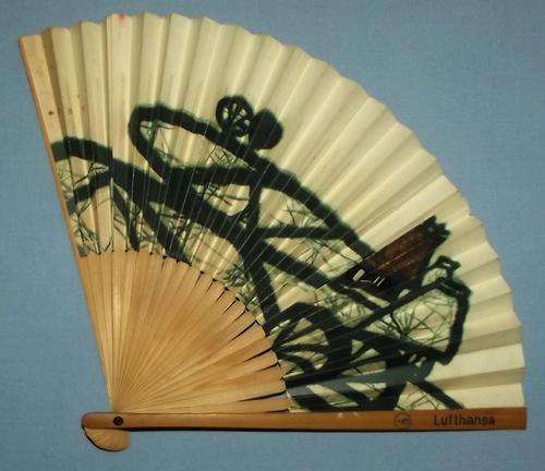 Vintage 1960's Lufthansa Airlines Advertising Fan