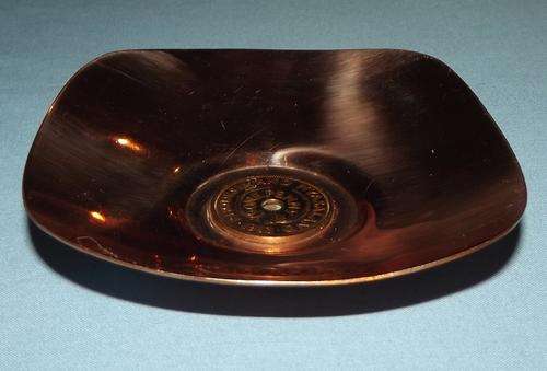 Old Rhodesia 1963 Copper Penny Ashtray