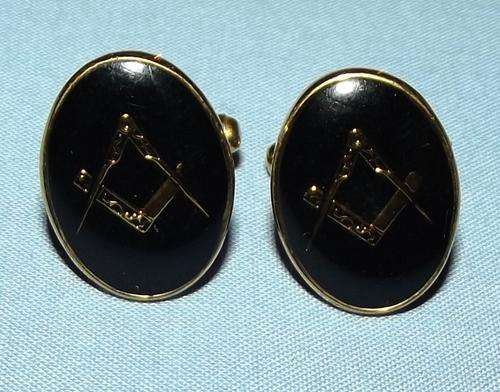 Vintage Masonic Gilt Metal Cufflinks