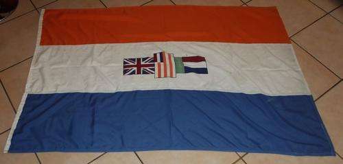 Large Old Pre 1994 South African Cotton Flag