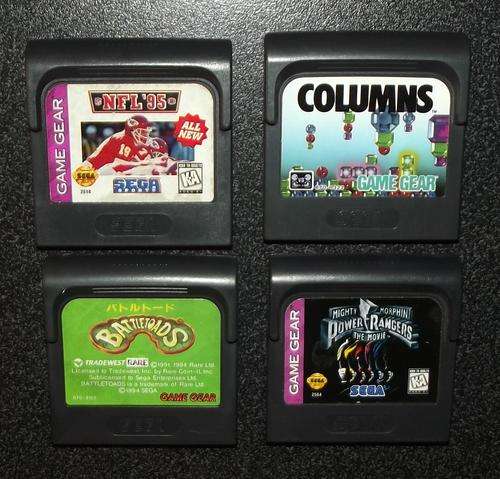 4 Old SEGA Game Gear Cartridges