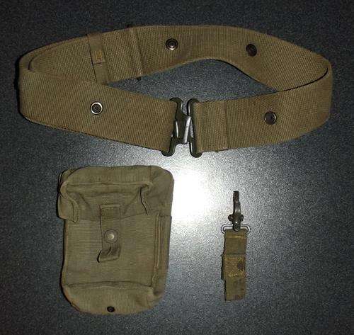SADF Army Web Belt + Ammo Pouch + Clip