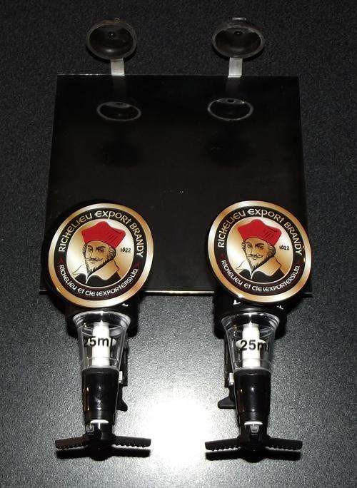 Richelieu Brandy Mirrored Double Bottle Bar Tap