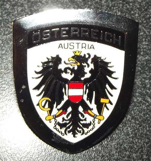 Old Austria Osterreich Metal Car Bumper Badge