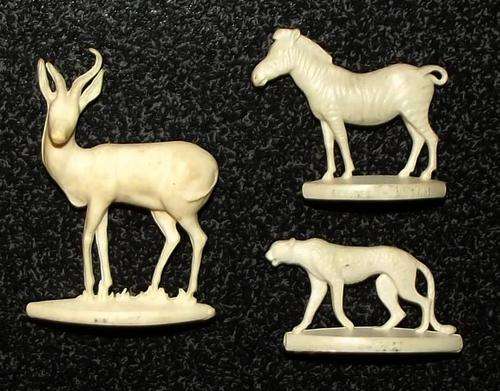 3 Old Coca Cola Wildlife Coke Figurines - 1960's