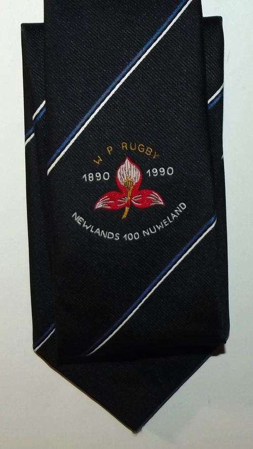 1890 - 1990 Western Province Rugby Newlands 100 Year Centenary Tie