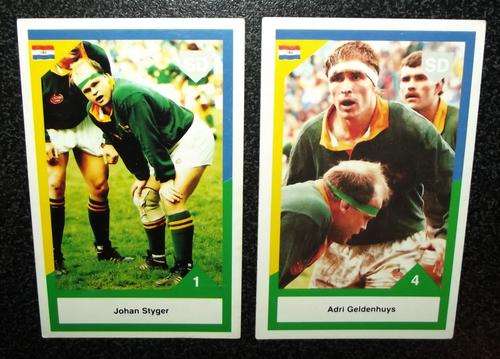 1992 Rugby South Africa vs Australia Springbok Players Collectors Cards