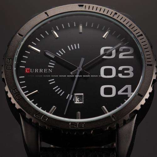 *FREE DELIVERY* CURREN Chronometer Big Black Dial Quartz Watch BRAND NEW w/ TAGS