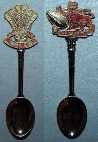 Vintage 1960's Wales and British Lions Rugby Crested Spoons