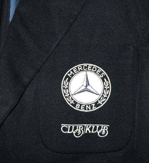 Old Mercedes Benz Club Bilingual Black Blazer Jacket