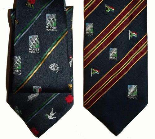 Official 1995 Rugby World Cup Tie + SA Flag Tie